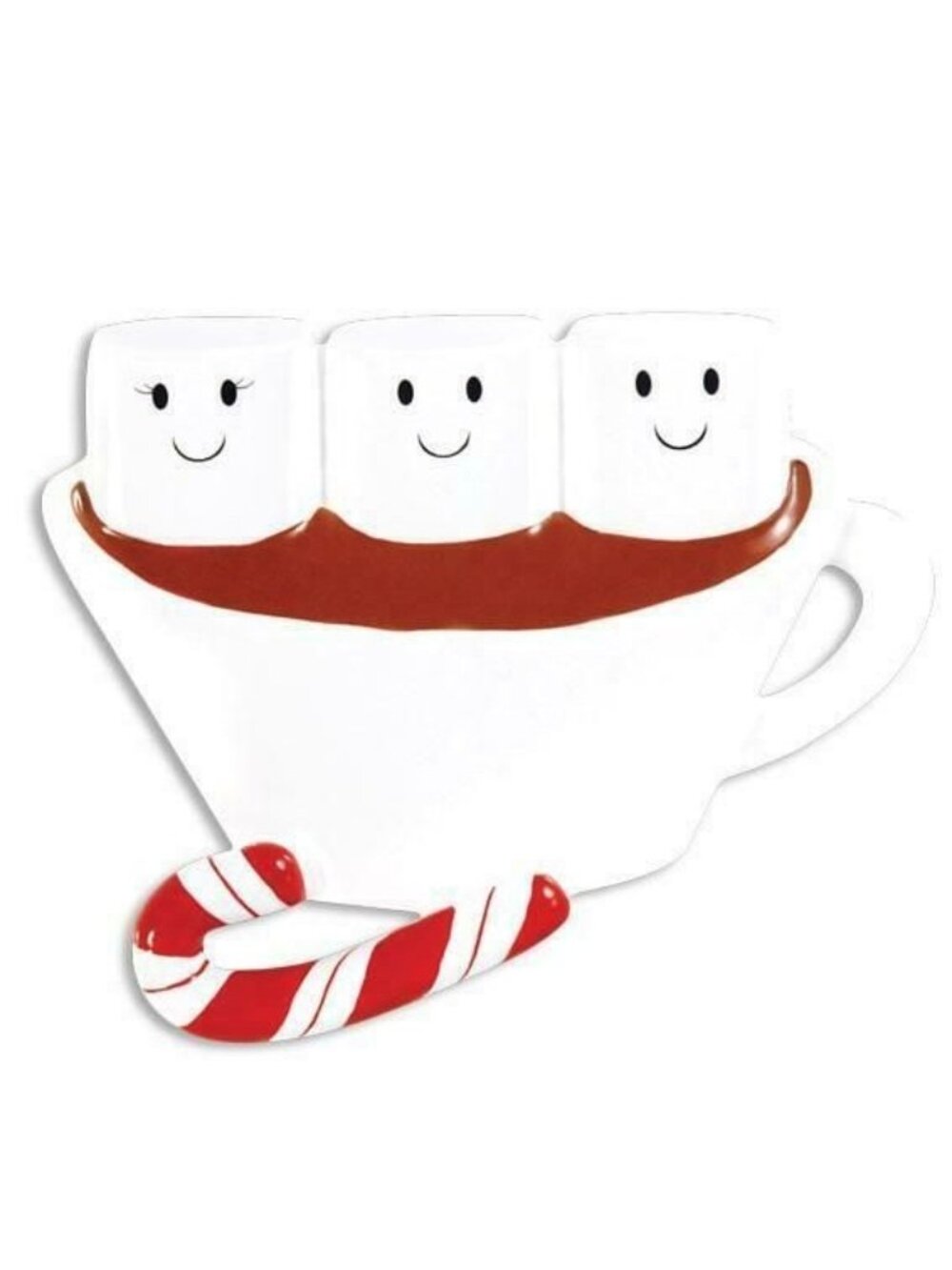 PolarX Family of 3 Marshmallows Hot Chocolate Christmas Tree Ornament Resin New